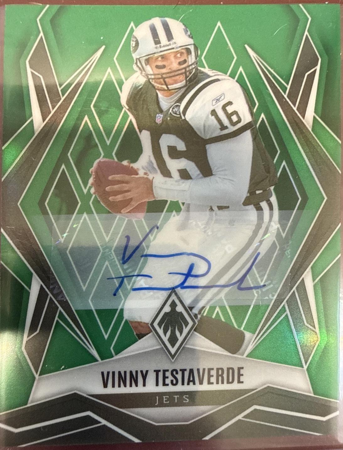 Vinny Testaverde [Green Autograph] #65
