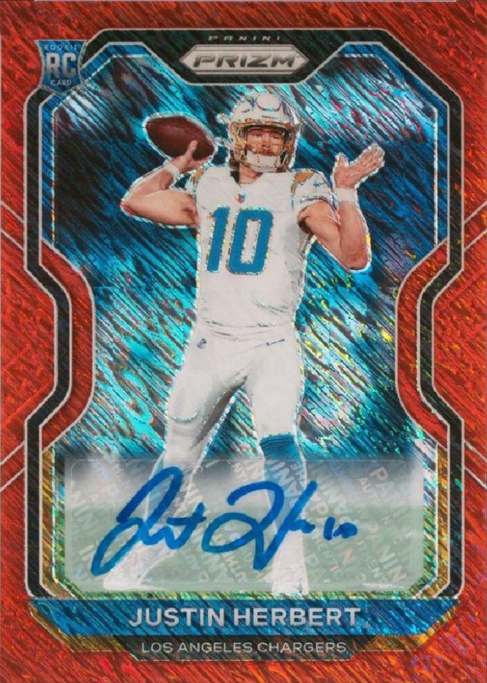 Justin Herbert [Autograph Red Shimmer] #325