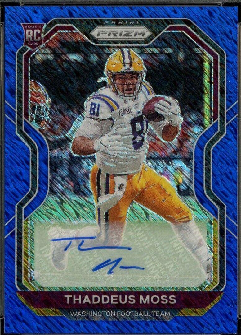 Thaddeus Moss [Autograph Blue Shimmer] #386