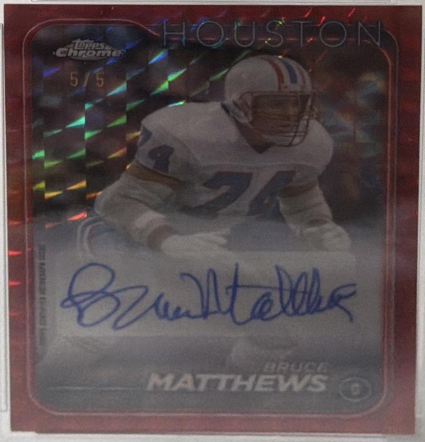 Bruce Matthews [Red Geometric Variation] #BA-BMA