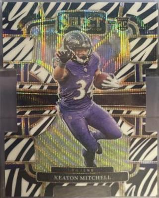 Keaton Mitchell [Zebra Prizm Die-Cut] #10