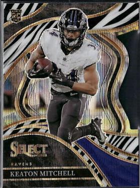 Keaton Mitchell [Zebra Prizm Die-Cut] #246