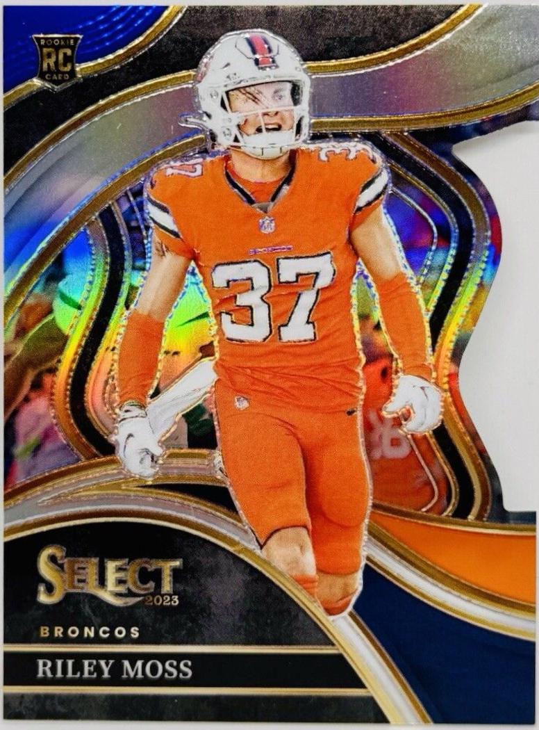 Riley Moss [Blue Orange Prizm Die-Cut] #222