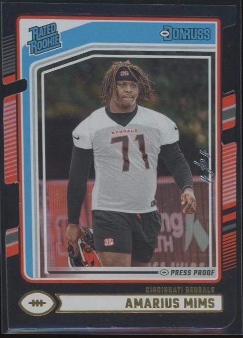 Amarius Mims [Black Press Proof Die-Cut] #350