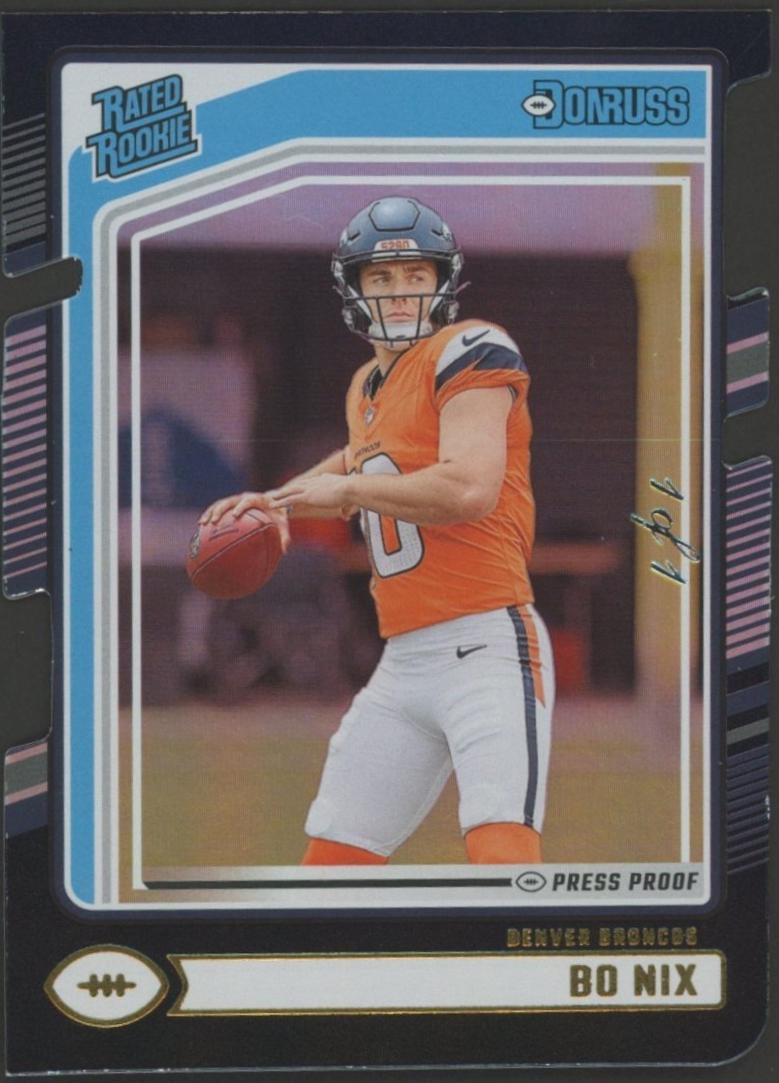 Bo Nix [Black Press Proof Die-Cut] #369