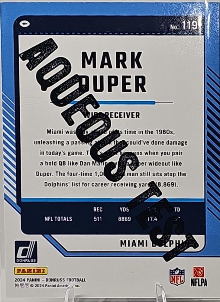 Mark Duper [Aqueous Test] #119