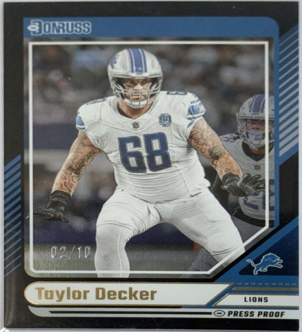 Taylor Decker [Blue Press Proof] #281