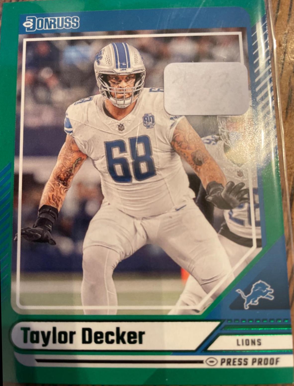 Taylor Decker [Green Press Proof] #281