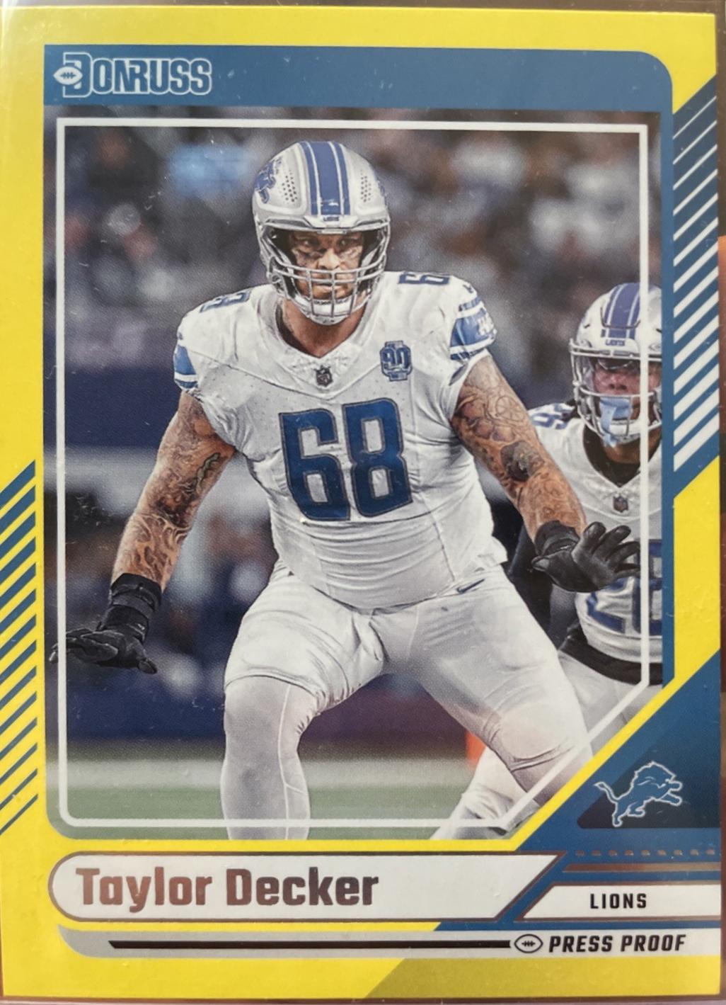 Taylor Decker [Yellow Press Proof] #281