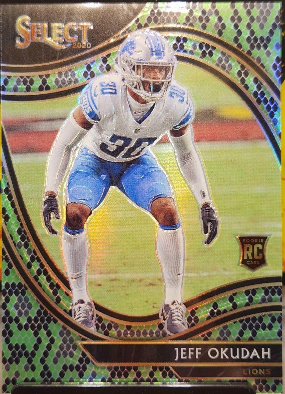 Jeff Okudah [Green and Black Snakeskin Prizm] #386