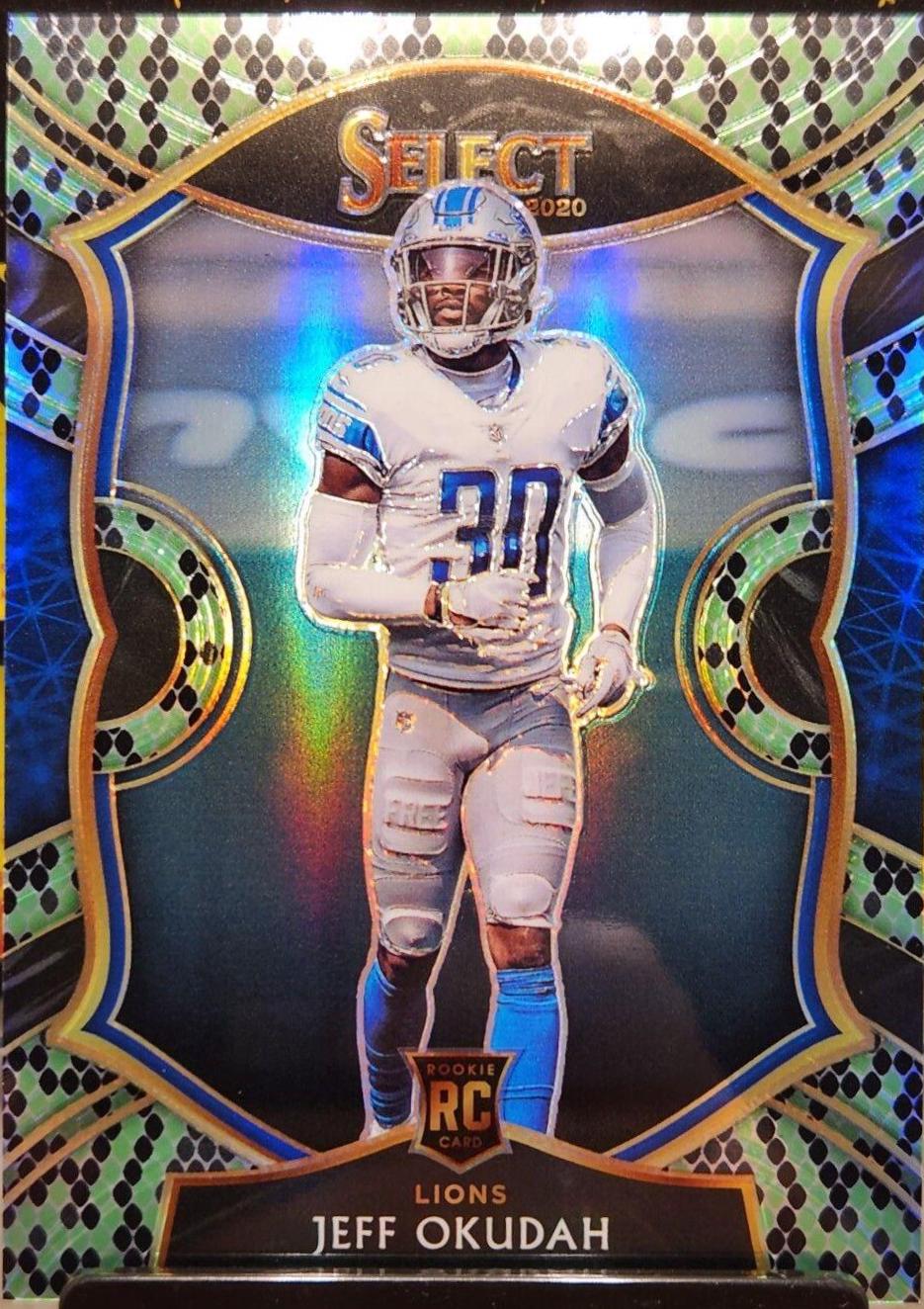 Jeff Okudah [Green and Black Snakeskin Prizm] #86
