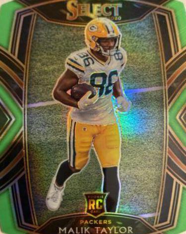 Malik Taylor [Neon Green Prizm Die Cut] #282