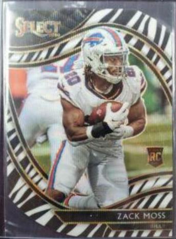 Zack Moss [Zebra Prizm Die Cut] #369