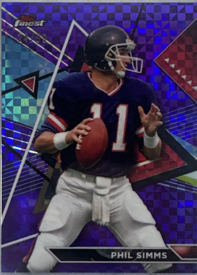 Phil Simms [Purple Checkerboard Refractor] #222