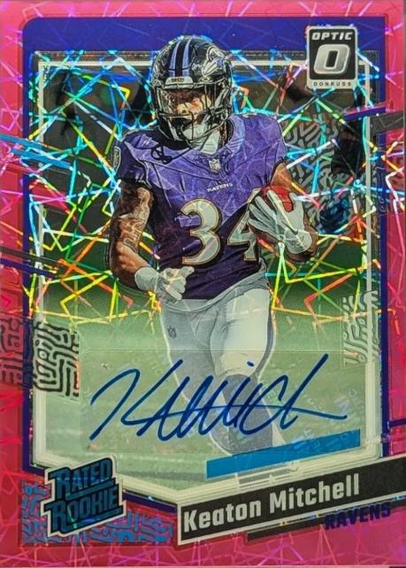 Keaton Mitchell [Pink Velocity Autograph] #207