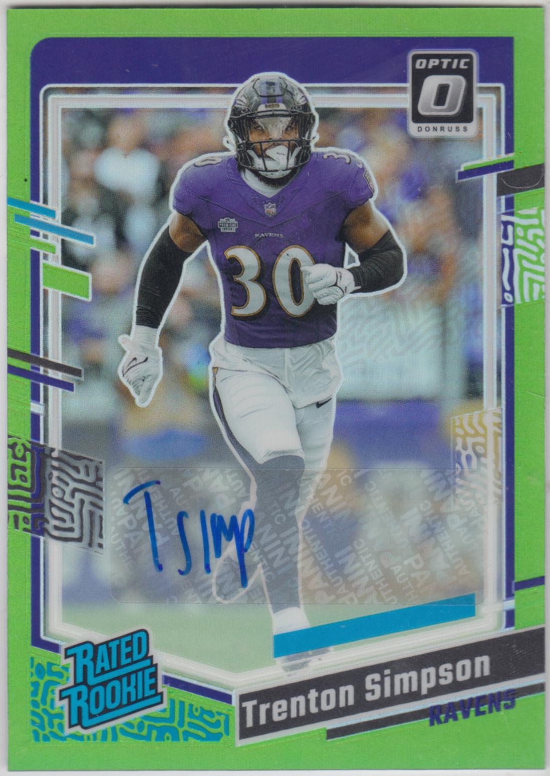 Trenton Simpson [Green Autograph] #209