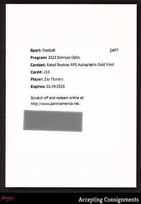 Zay Flowers [Gold Vinyl RPS Autograph] #210