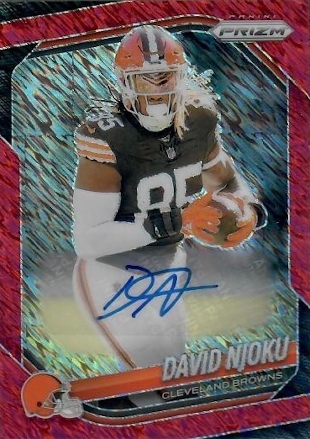 David Njoku [Red Shimmer Autograph] #155