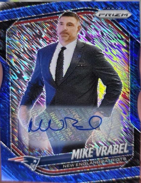 Mike Vrabel [Blue Shimmer Autograph] #110