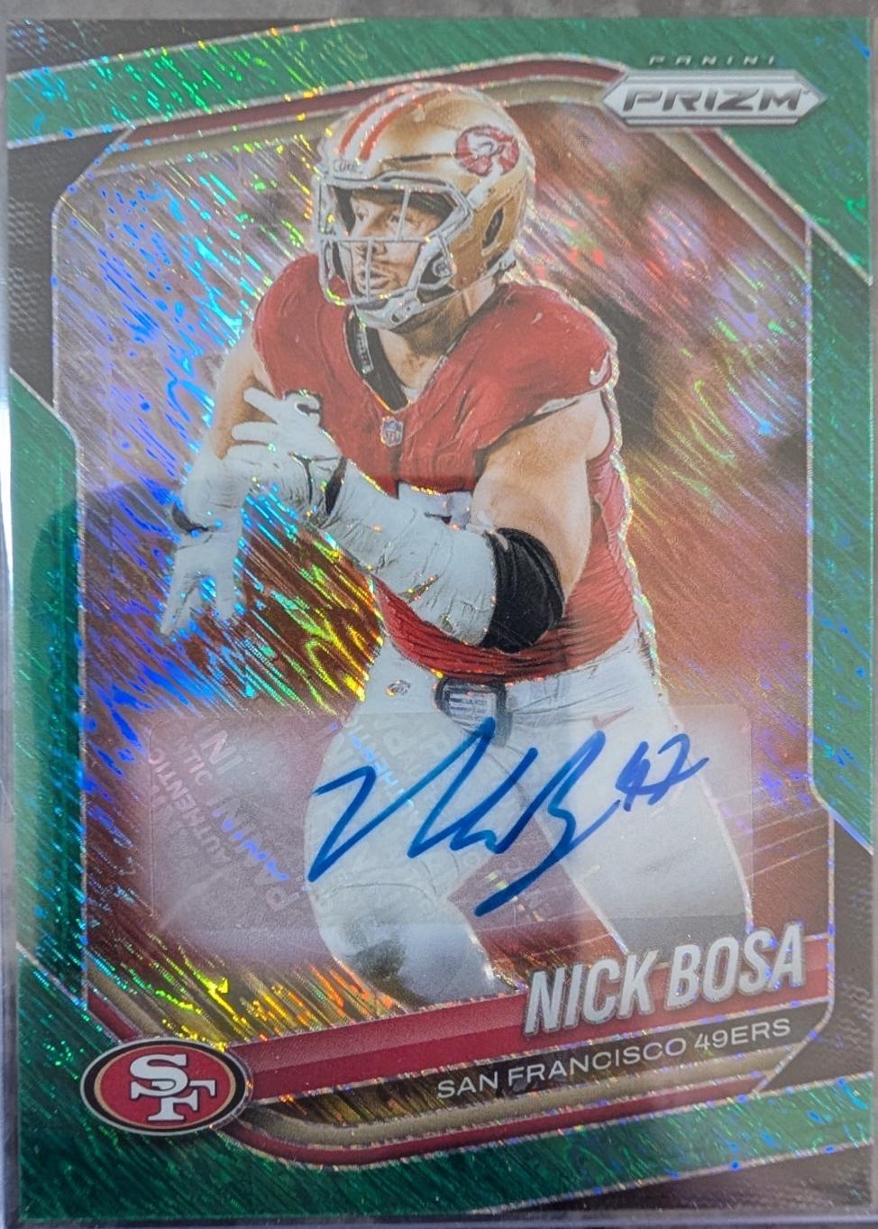 Nick Bosa [Green Shimmer Autograph] #219