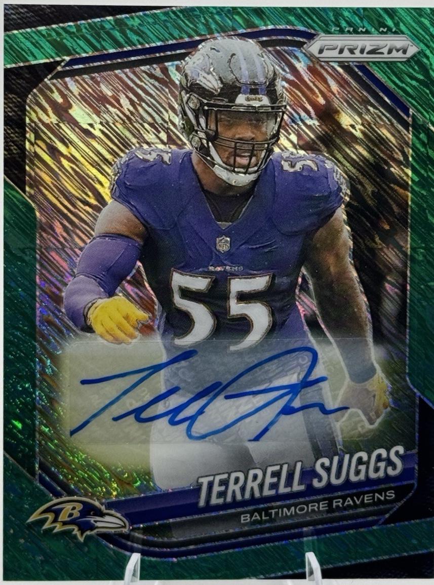 Terrell Suggs [Green Shimmer Autograph] #93