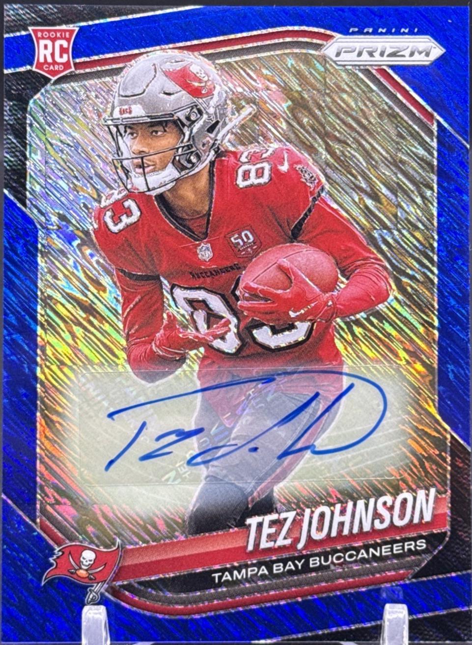Tez Johnson [Rookie Autograph Blue Shimmer] #381