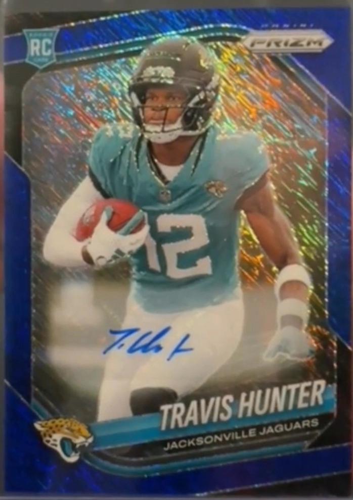 Travis Hunter [Rookie Autograph Blue Shimmer] #301