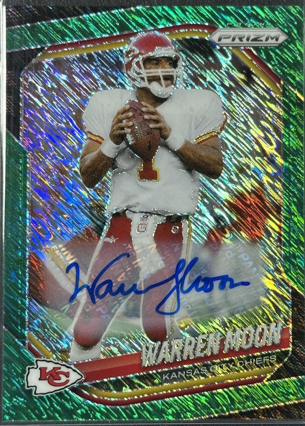 Warren Moon [Green Shimmer Autograph] #52