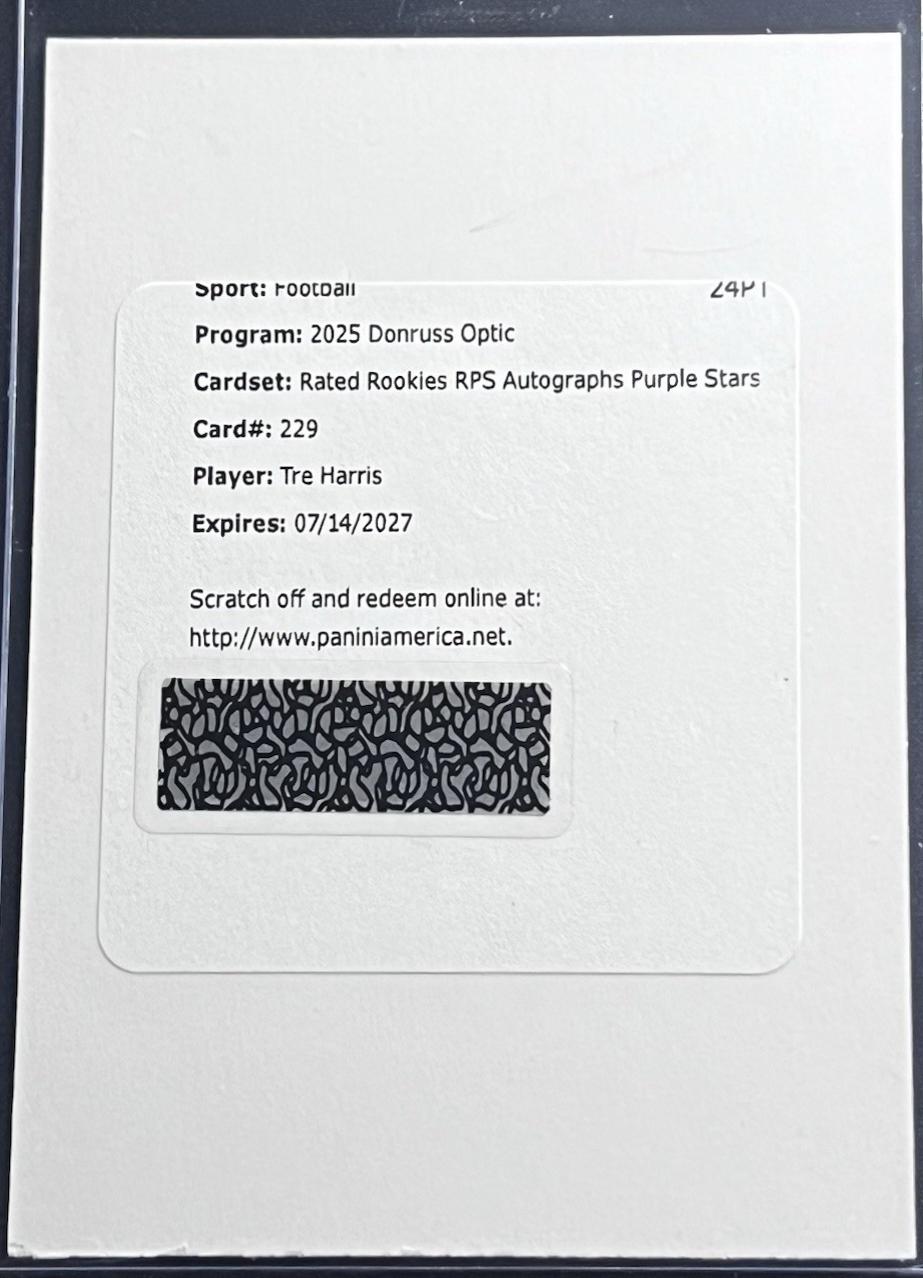 Tre Harris [Purple Stars RPS Autograph] #229