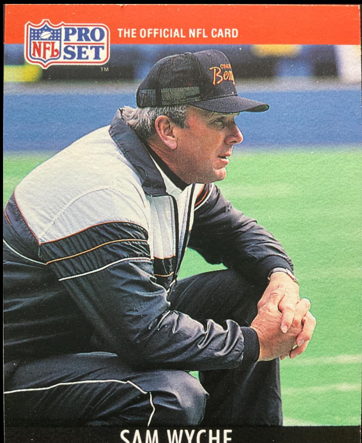 Sam Wyche [Bio Notes Under Photo] #68