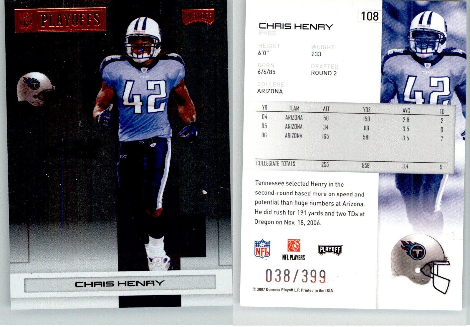 Chris Henry [Red Metalized] #108