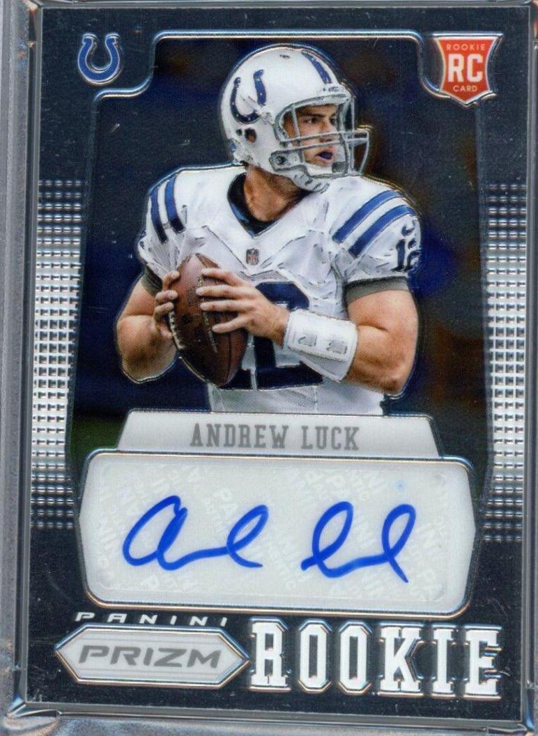 Andrew Luck [Turned Sideways Autograph Prizm] #203