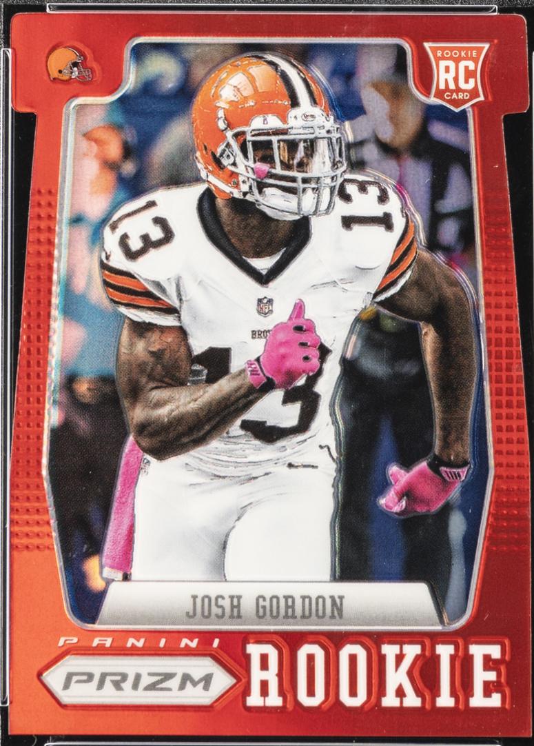 Josh Gordon [Pink Towel Red Prizm Die Cut] #250