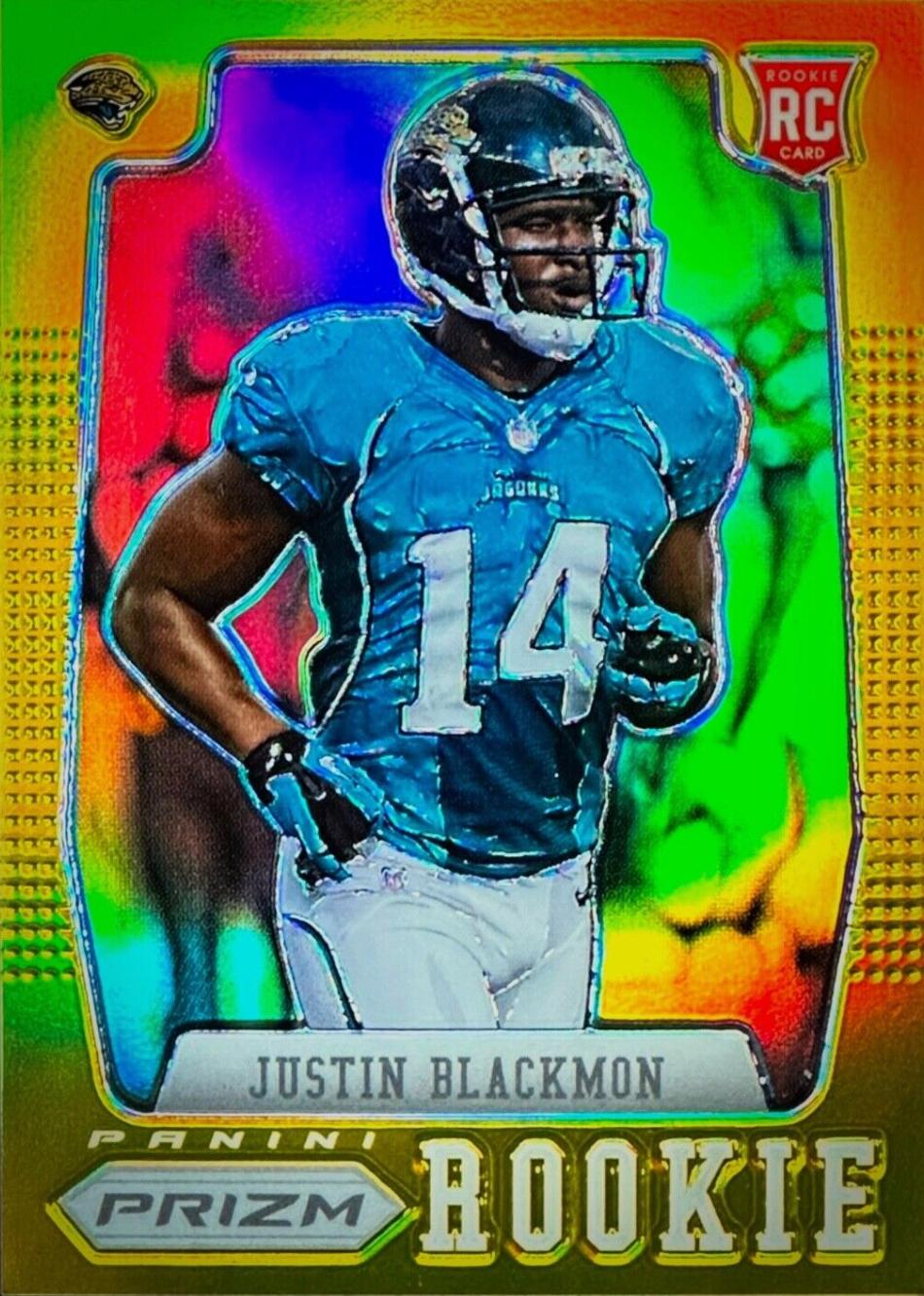Justin Blackmon [Sideways Gold Prizm] #217