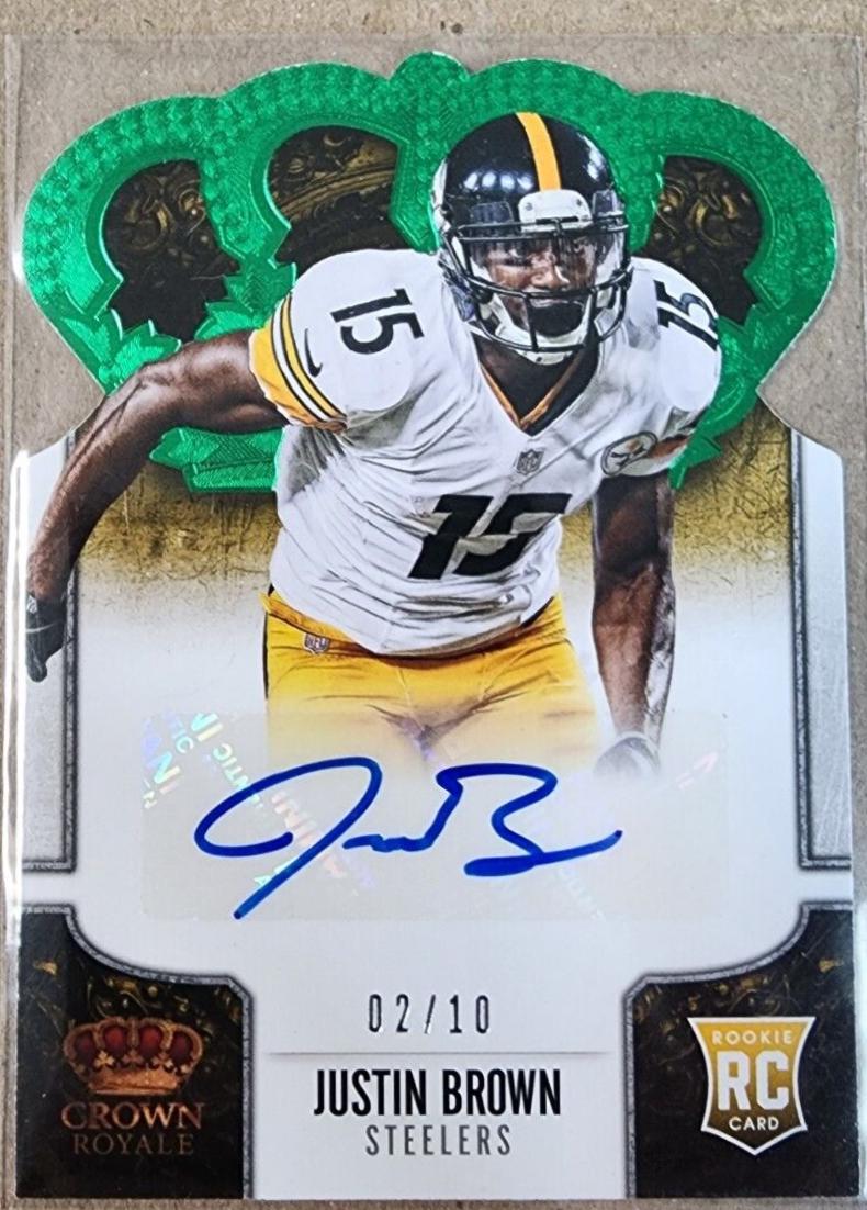 Justin Brown [Signature Die Cut Green] #153