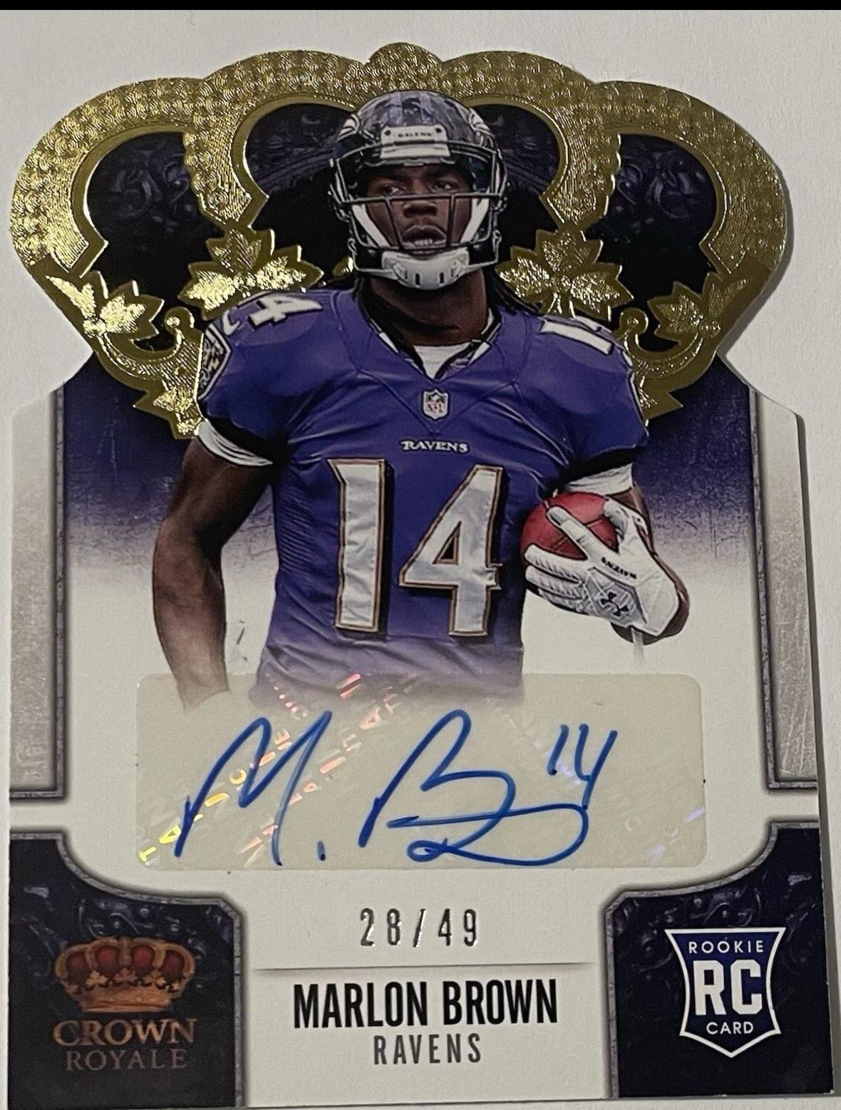 Marlon Brown [Signature Die Cut Gold] #166