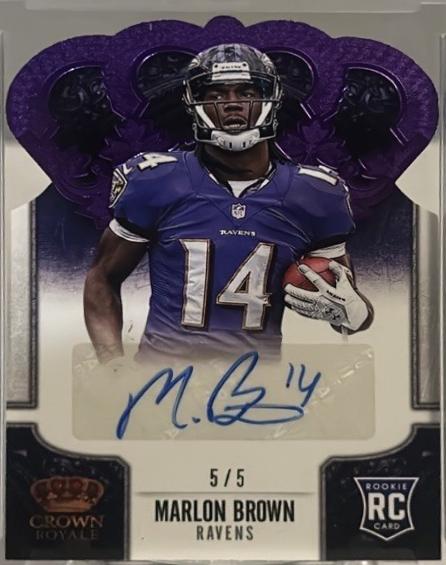 Marlon Brown [Signature Die Cut Purple] #166
