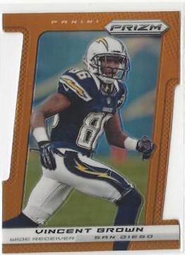 Vincent Brown [Orange Die Cut Prizm] #99