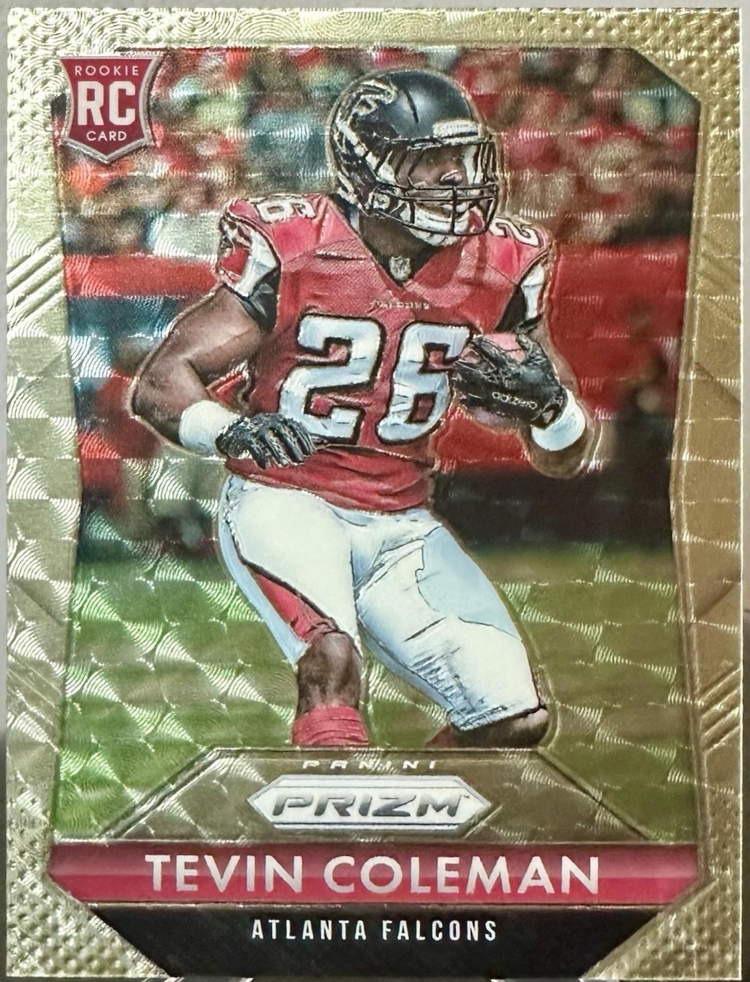 Tevin Coleman [Gold Vinyl Prizm] #289