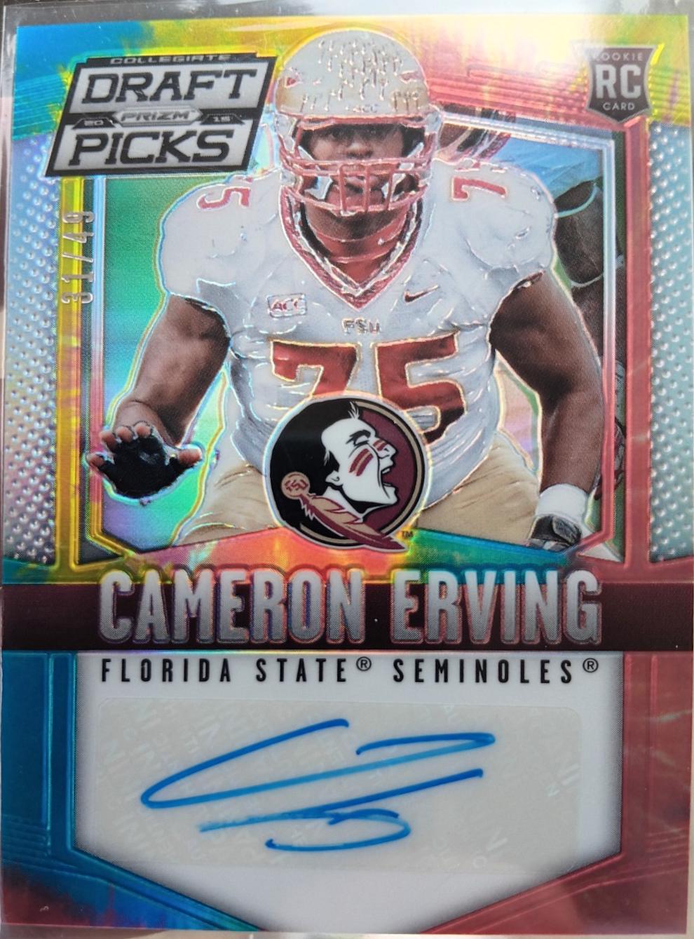 Cameron Erving [Autograph Tie Dyed Prizm] #202