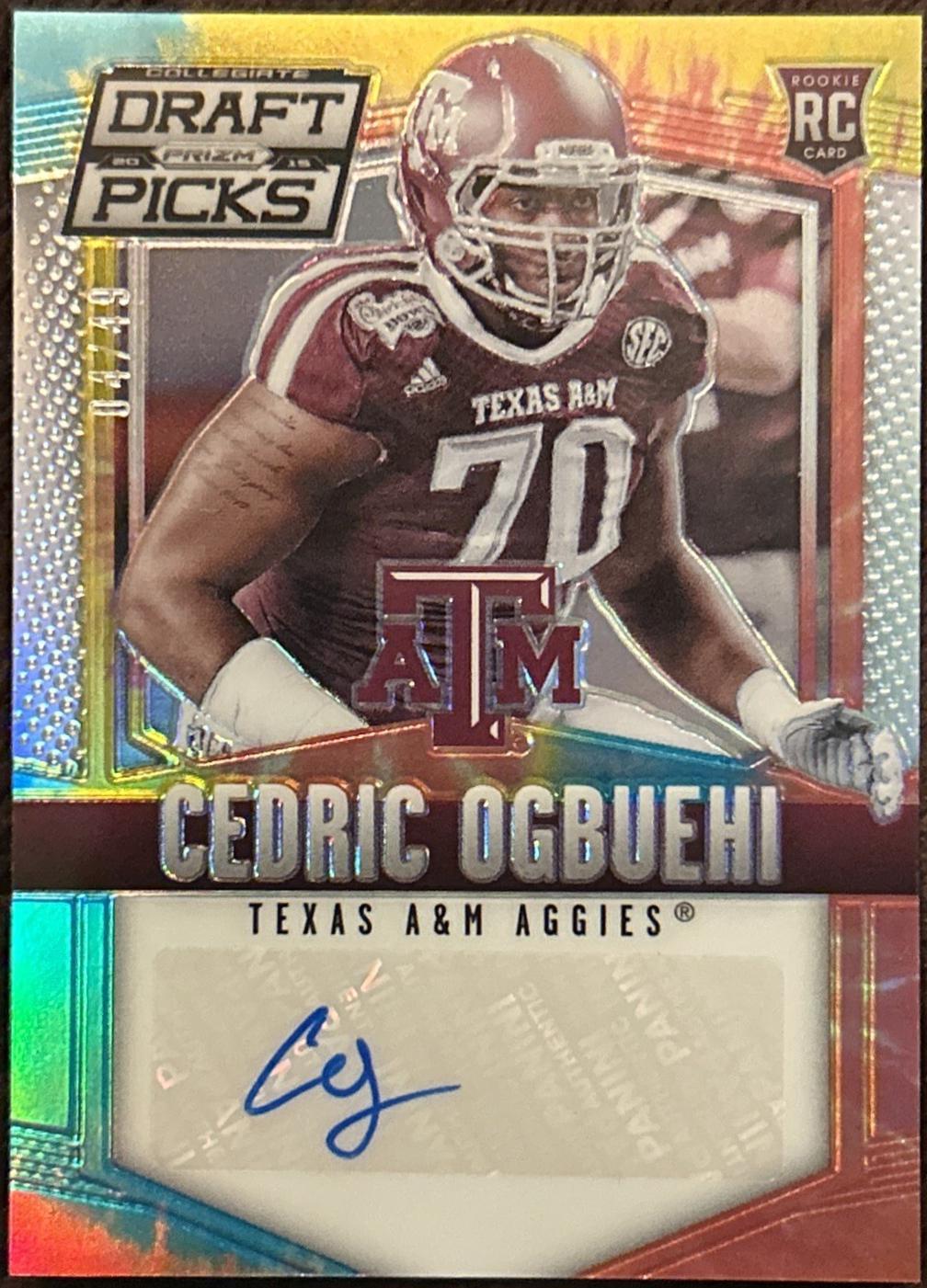 Cedric Ogbuehi [Autograph Tie Dyed Prizm] #163