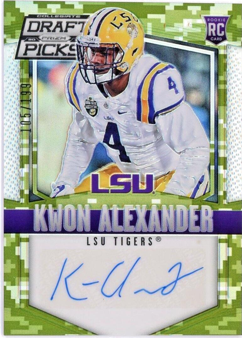 Kwon Alexander [Autograph Camo Prizm] #250