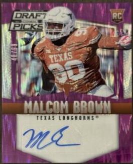 Malcom Brown [Autograph Purple Flash Prizm] #217