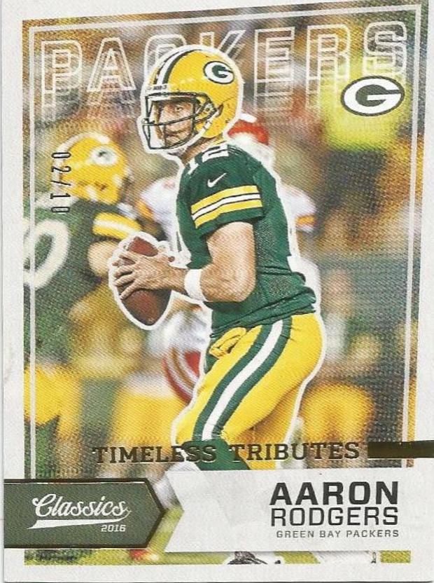 Aaron Rodgers [Green Jersey Timeless Tributes Gold] #62