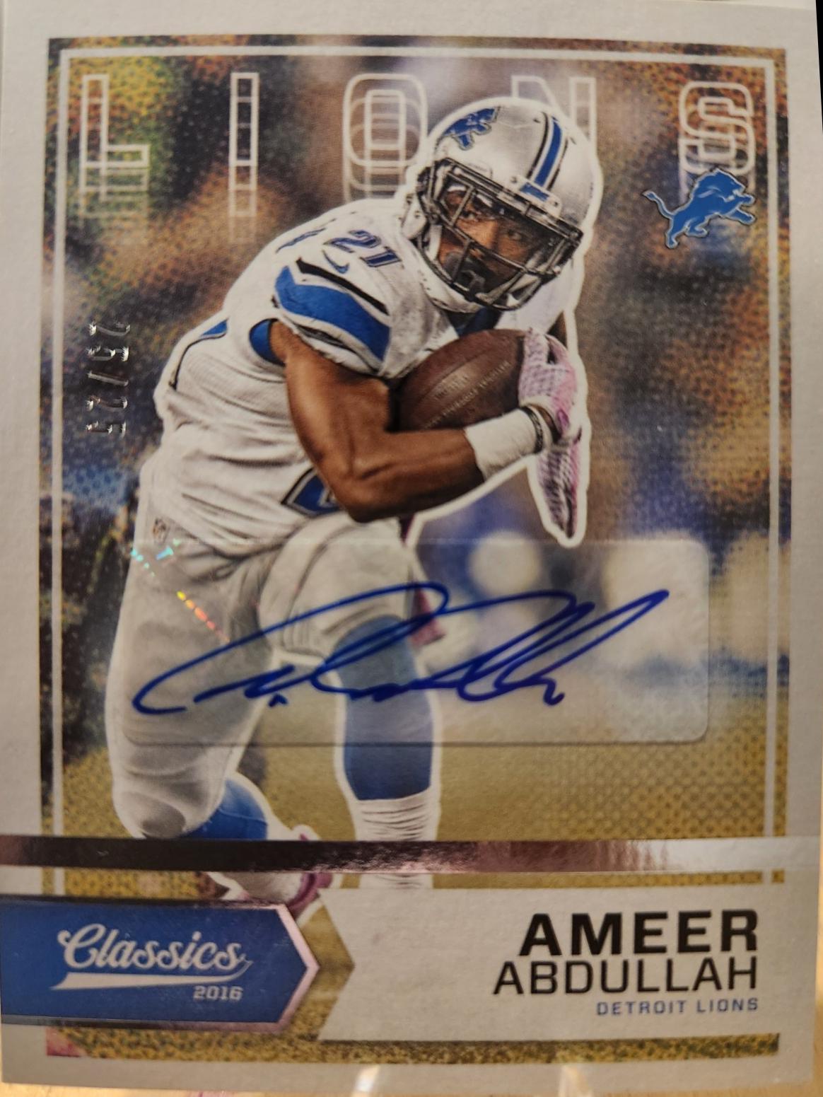 Ameer Abdullah [Autograph Silver] #64