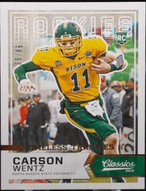 Carson Wentz [Yellow Jersey Timeless Tributes Bronze] #268