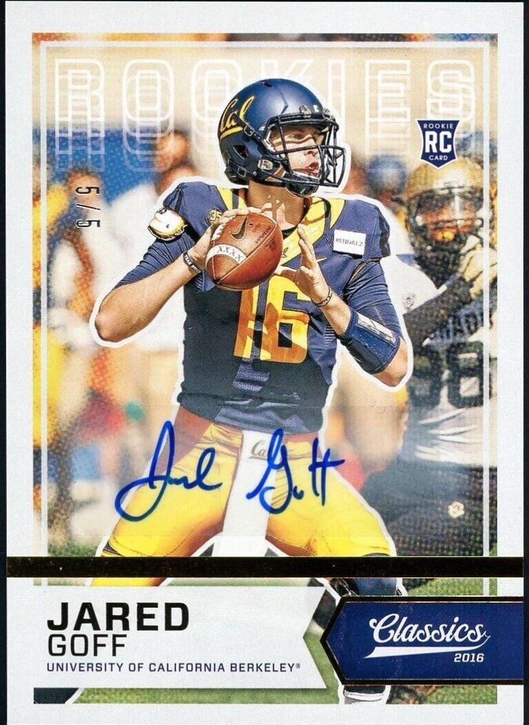 Jared Goff [Black Jersey Autograph Gold] #262