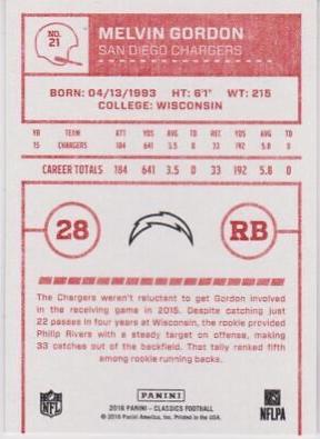 Melvin Gordon [Red Back] #21