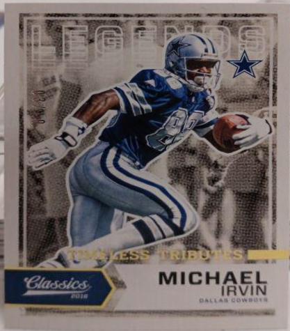 Michael Irvin [Blue Jersey Timeless Tributes Gold] #199