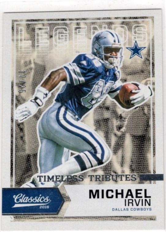 Michael Irvin [Blue Jersey Timeless Tributes Silver] #199